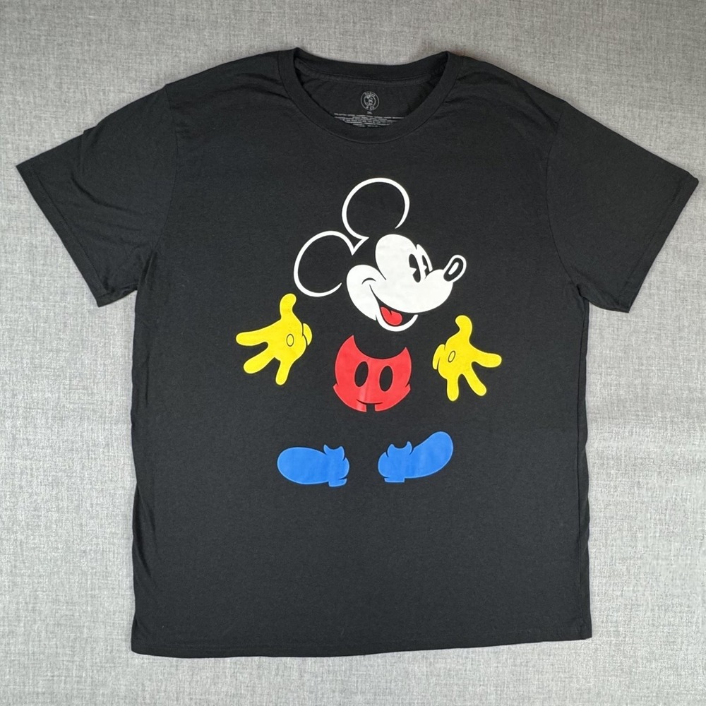 Mickey & Co. Shirt Mens 2XL Black Mickey Mouse Graphic Disney Cartoon Tee